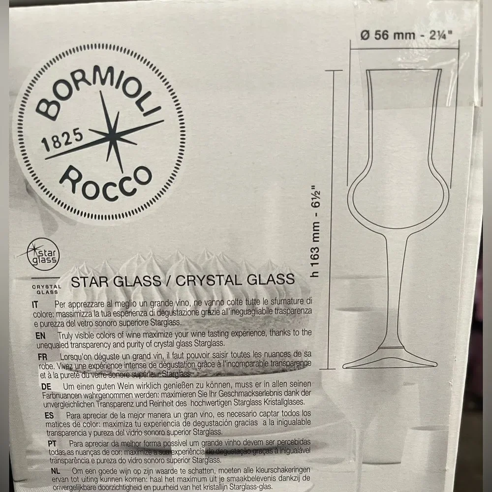Bormioli Rocco Set of 6 Riserva Grappa Glasses - 2.75 oz.